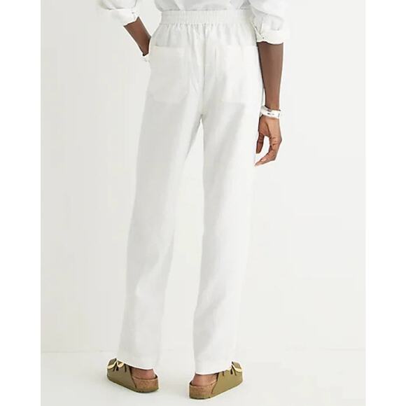 J.Crew New Seaside Pant In Linen Blend White - S - Picture 4 of 4